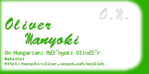 oliver manyoki business card